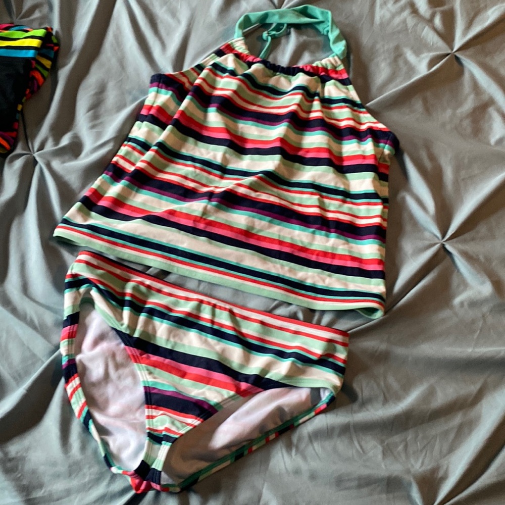 Lands Ends kids size 16 girls Tankini set